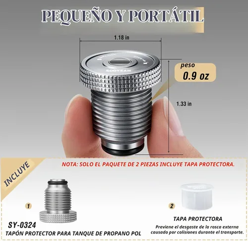 Vista 6 de POL VALVE - Tapones magnéticos protectores para tanque de propano