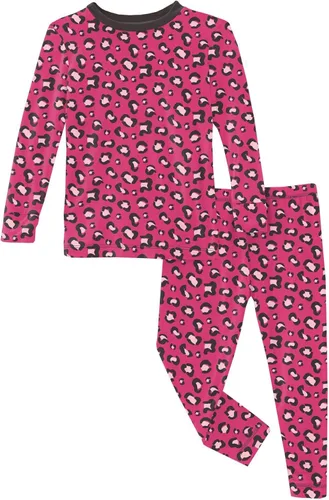 Vista 125 de KicKee Pants Conjunto de pijama de manga larga con estampado de piezas