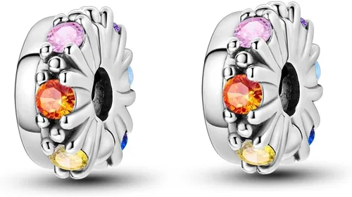 Vista 4 de ARTCHARM Collar de cadena de seguridad con cierre de amor, cuentas de corazón de plata de ley 925, ajuste de pulsera de estilo europeo 2