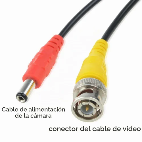 Vista 4 de 25 pies negro de alimentación de vídeo BNC cable cable cable de plomo reemplazo para cámaras de seguridad Zosi CCTV DVR