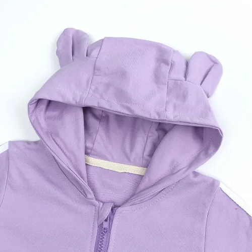 Vista 4 de Baby Boys Girls Cotton Tracksuit Toddler Clothes Bear Hoodie Pocket Sweatshirt Top + Sweatpants 2PCS Outfits Set