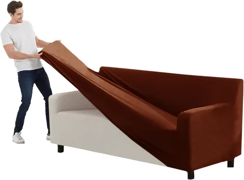 Vista 43 de Funda para Sofá de Terciopelo, Fundas Elásticas para Sofá para Funda Principal Separada/Respaldos y Cojines de Asiento, Funda para Sofá, para Fundas