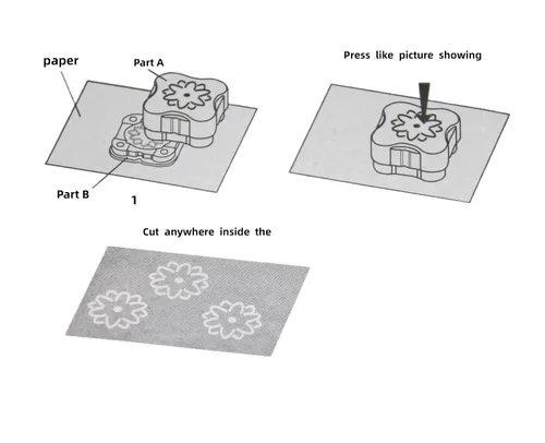 Vista 3 de Cady Craft Punch - Perforadora de papel sin restricciones, herramientas de éxito en cualquier lugar (flor L, n.º 1)