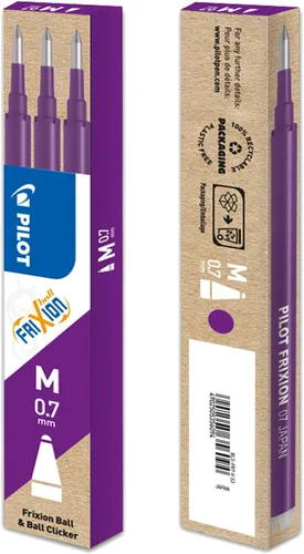 Vista 3 de Pilot Recambios para Frixion Rollerball 0.028 in Punta - Negro, Paquete de 3