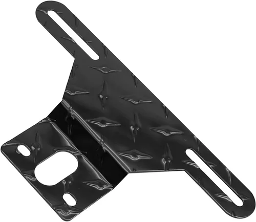 Vista 6 de Hoypeyfiy Soporte de luz para matrícula de remolque para camión, caravana, todoterreno, soporte de aluminio para matrícula (color negro, 1 unidad)