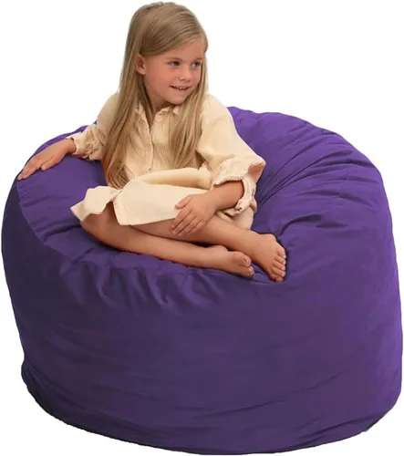 Vista 8 de Ultimate Sack 3000 Silla Puf de 3 Pies, Funda de Gamuza Burdeos – Tumbona de Espuma de Gran Tamaño, Asiento de Suelo, Sofá Pequeño, o Cama Sofá