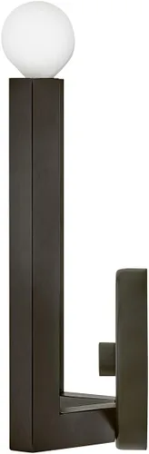 Vista 7 de Hinkley Ezra 45042BX - Aplique de pared con dos luces, forma única, brazos cuadrados fuertes, óxido negro