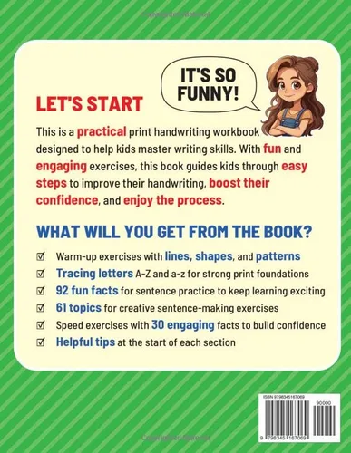 Vista 2 de Print Handwriting Workbook for Kids Funny and engaging practices for kids to unlock the magic of print handwriting