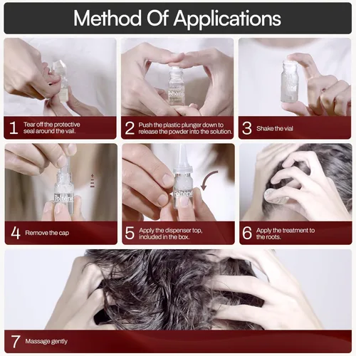 Vista 4 de FOLTENE Tratamiento para el crecimiento del cuero cabelludo y el cabello – Suero revitalizante para el crecimiento del cabello para hombres