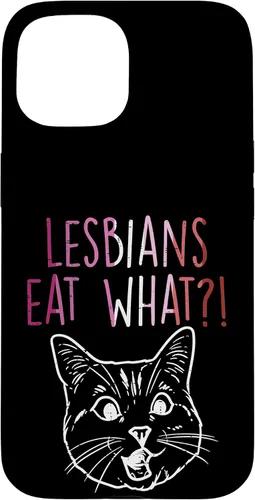 Vista 6 de Lesbians Eat What Sorprised Cat Funny LGBT Gay Pride - Carcasa para iPhone 16
