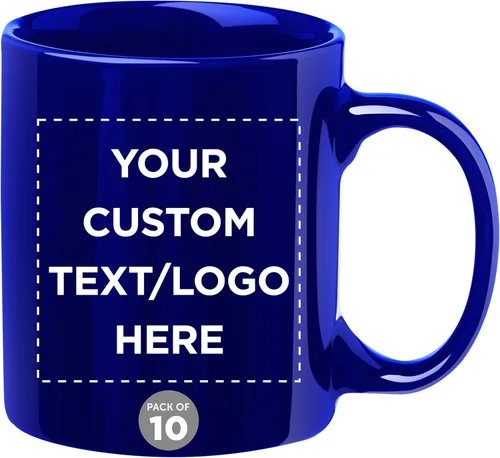 Vista 10 de Tazas de café de cerámica personalizadas para el Día del Padre, 11 onzas, juego de 10/50/100, paquete personalizado a granel, juego de tazas de café