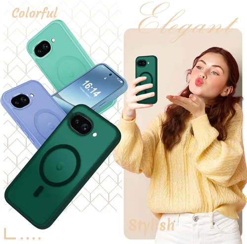 Vista 1645 de Funda para Google Pixel 10 Pro XL, cubierta magnética mate, color negro Fit for MagSafe, Screen Protector included, Shockproof Military Grade