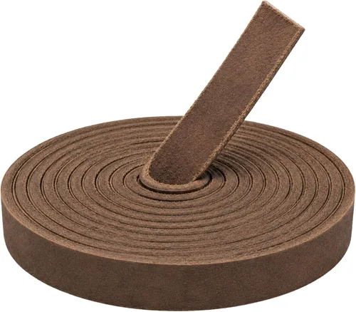 Vista 21 de TOFL Correa de cuero auténtico, tira de cuero de vaca de grano superior Beige