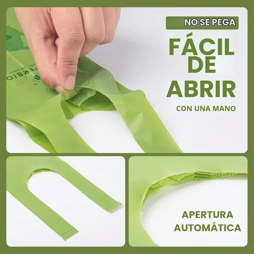 Vista 2 de SUPERBIO Bolsas para excrementos de perro con asa de lazo, 12 rollos, 180