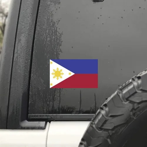 Vista 3 de Pegatina de vinilo de la bandera de Filipinas Pinoy Pilipinas Filipinas Filipina parachoques ventana coche 5 pulgadas por 3 pulgadas calidad premium