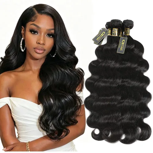 Vista 18 de QTHAIR Extensiones de cabello humano brasileño ondulado de grado 18A #613 con cierre de encaje HD 4x4