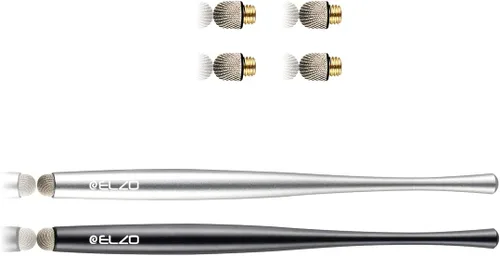 Vista 7 de Elzo Lápiz capacitivo universal con pantalla táctil capacitiva, 2 paquetes con 4 puntas finas de fibra de repuesto para tablet, iPad, iPhone