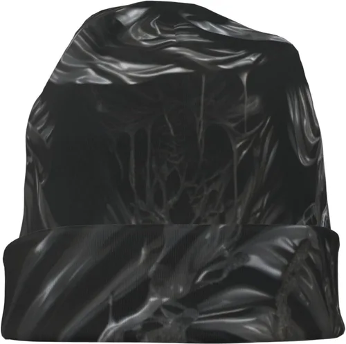 Vista 7 de Gorro de punto holgado con diseño de calavera para mujeres y hombres, verano e invierno