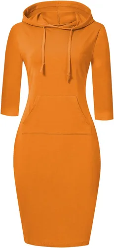 Vista 7 de MISSKY Vestido con capucha para mujer Negro&blanco