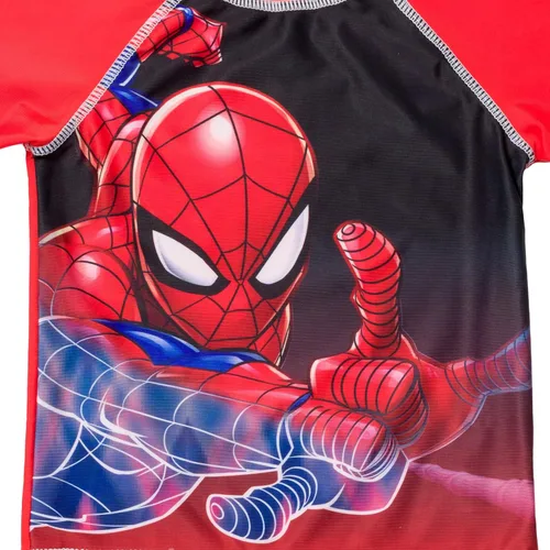 Vista 2 de Marvel Avengers Spider-Man Hulk Black Panther Iron Man - Camisa de natación para niños pequeños a grandes