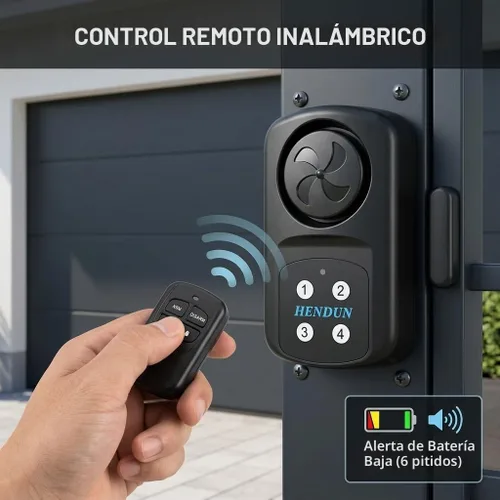 Vista 5 de HENDUN Alarma de puerta al aire libre con teclado remoto, impermeable IP67, alarma de puerta de piscina enterrada, sensor de alarma de puerta, 140