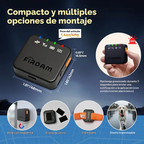 Vista 4 de QuadTrack - Rastreador GPS oculto para vehículos, niños y activos