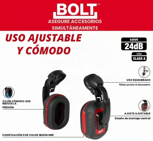 Vista 4 de Milwaukee BOLT 24dB Orejeras