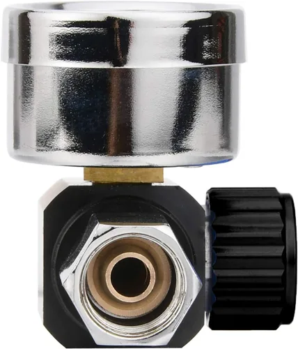 Vista 3 de Válvula reguladora de ajuste de aire con manómetro para pistola pulverizadora y herramientas neumáticas (1/4" NPT)