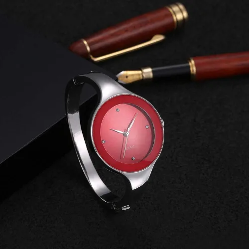 Vista 4 de Weicam Pulsera de lujo para mujer, de acero inoxidable, reloj analógico de cuarzo, el mejor regalo