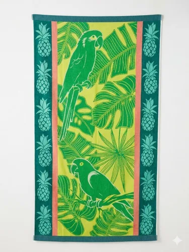Vista 9 de Royal Tradition Toalla de playa de gran tamaño jacquard de terciopelo de algodón con rayas pastel de peso pesado 40x72