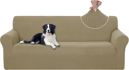 Vista 9 de U-NICE HOME Funda para sofá biplaza elástica, cubierta para sofá, funda para sillón, protector de muebles para sofá con 2 cojines, funda para sofá
