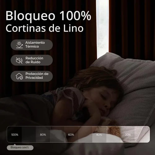 Vista 3 de HOMEIDEAS Cortinas plisadas de color naranja quemado 100% opacas, mezcla de lino de lujo con aislamiento térmico con ganchos ajustables, para sala