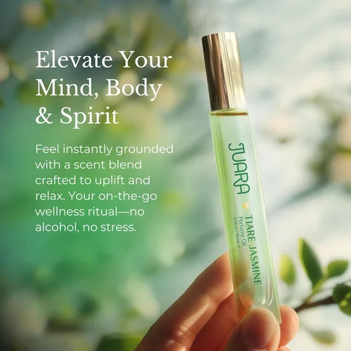 Vista 2 de Juara - Aceite de perfume Tiare Jasmine Roll-on Fragancia floral para mujer Ingredientes naturales Lujo de larga duración Sin alcohol