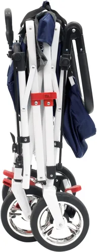 Vista 3 de Creative Outdoor Cochecito plegable con cinturones de seguridad y asa ajustable, carrito plegable con toldo extraíble para niños, equipo y viajes