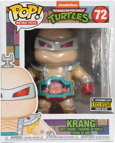 Vista 5 de Teenage Mutant Ninja Turtles Krang 6" Pop! Figura, Entertainment Earth Exclusivo