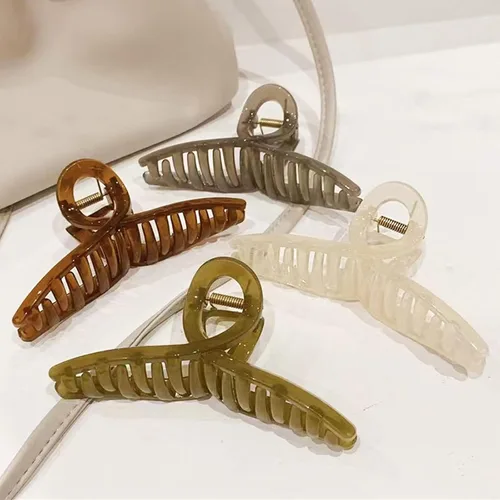 Vista 34 de Pinzas para el cabello grueso, paquete de 4 pinzas de gelatina extra grandes para mujeres, accesorios para el cabello de 4.75 pulgadas para mujeres