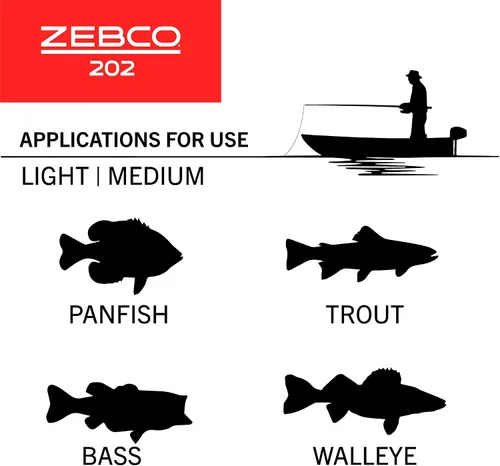 Vista 12 de Zebco 202 Spincast Reel and Fishing Rod Combo, Right-Hand Retrieve, Pre-Spooled with 10-Pound Line