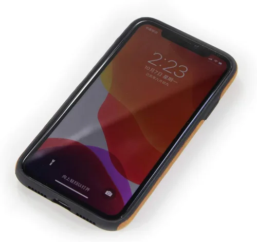 Vista 6 de Funda de cuero retro para iPhone 11 contraportada contraportada suave TPU Business Shell teléfono caso (negro, para iPhone 11)