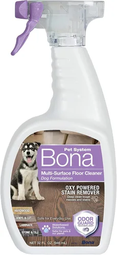 Vista 2 de Bona Pet System - Spray limpiador de suelos multisuperficie, formulación para perros, 32 onzas líquidas, de microfibra de alta calidad, sistema