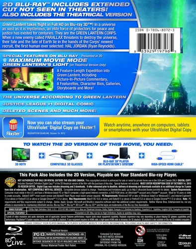 Vista 2 de Green Lantern (Two-Disc Combo Blu-ray 3D Blu-ray) 3D Blu-ray