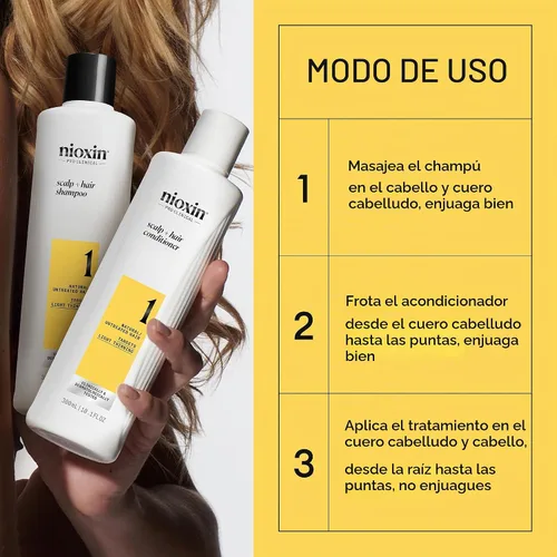 Vista 3 de Nioxin Spray espesante, para cabello natural con ligero adelgazamiento, tamaño completo (suministro de 3 meses)