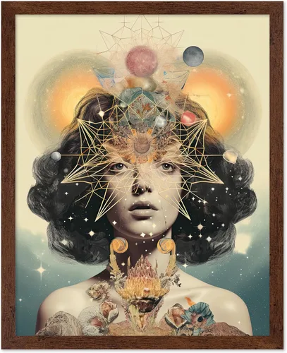 Vista 37 de Poster Master Póster OVNI – Impresión de mujer enmascarada – Arte extraterrestre – Arte surrealista – Arte de ciencia ficción – Regalo para hombres