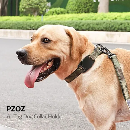 Vista 6 de PZOZ Soporte impermeable para collar de perro AirTag (paquete de 2) para Apple AirTag, plástico y silicona para collar de mascotas, soporte