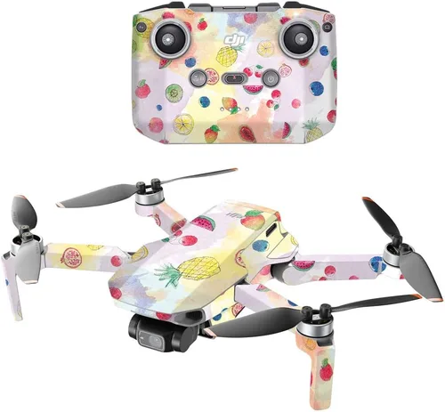 Vista 10 de MightySkins Glitter brillante compatible con DJI Mini 2 Dron portátil - Negro abstracto Acabado de purpurina protector, duradero de alto brillo