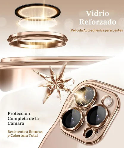 Vista 6 de GVIEWIN - Funda para iPhone 16 Pro compatible con MagSafe Cute Wave Frame Upgraded [Full Camera Protection] [Military Grade Protection]