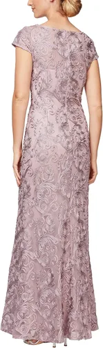 Vista 2 de Alex Evenings Vestido pequeño de manga larga para mujer