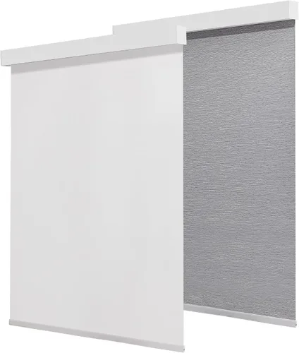 Vista 7 de Persianas enrollables inalámbricas 100% opacas para ventanas de interior, aislamiento térmico y protección UV, color caqui claro
