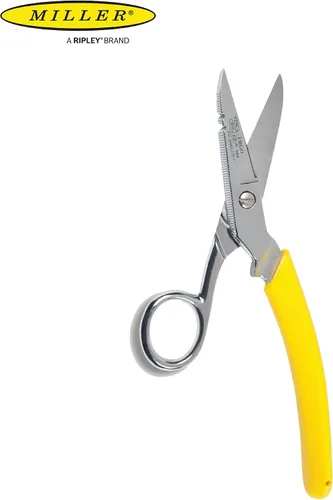 Vista 4 de Miller 925CS-ERGO Tijeras ergonómicas de empalme de electricista de metal con raspador y archivo, tijeras de electricista fácilmente portátiles
