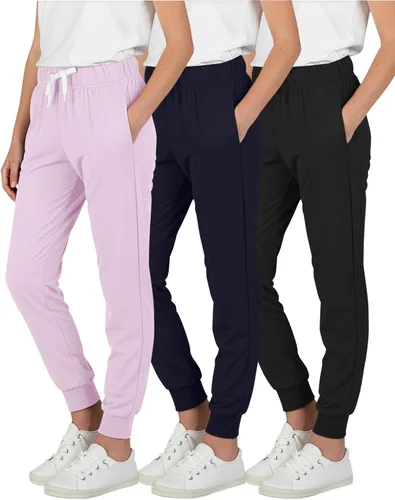 Vista 25 de Real Essentials Paquete de 3: pantalones deportivos casuales para niñas (de 7 a 16 años)