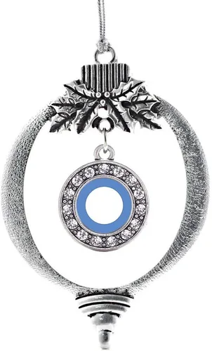 Vista 537 de Inspired Silver - Adorno de cromosoma 21 con dije de círculo de plata con joyas de circonita cúbica